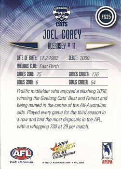 2009 Select AFL Champions - Gold Foil Signatures #FS25 Joel Corey Back